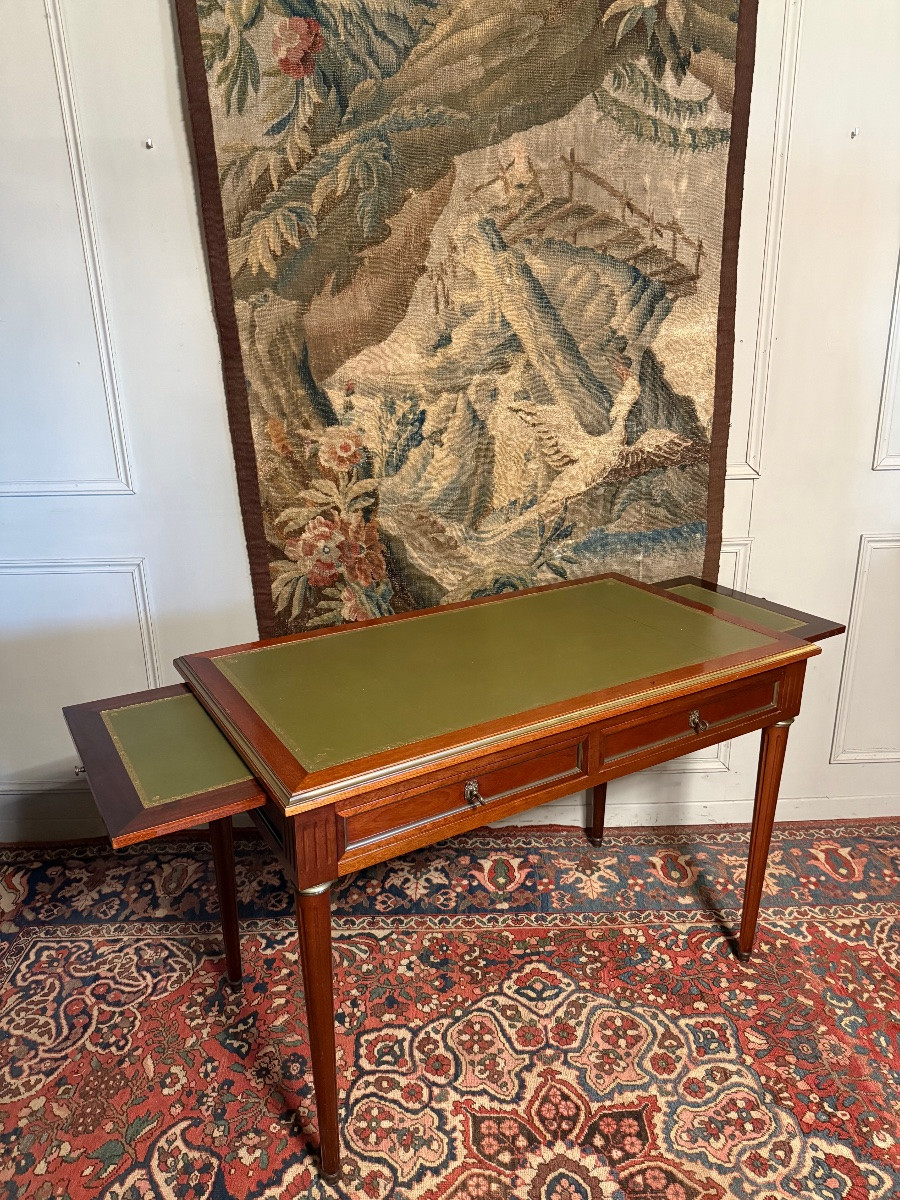 Louis XVI Style Mahogany Desk-photo-4