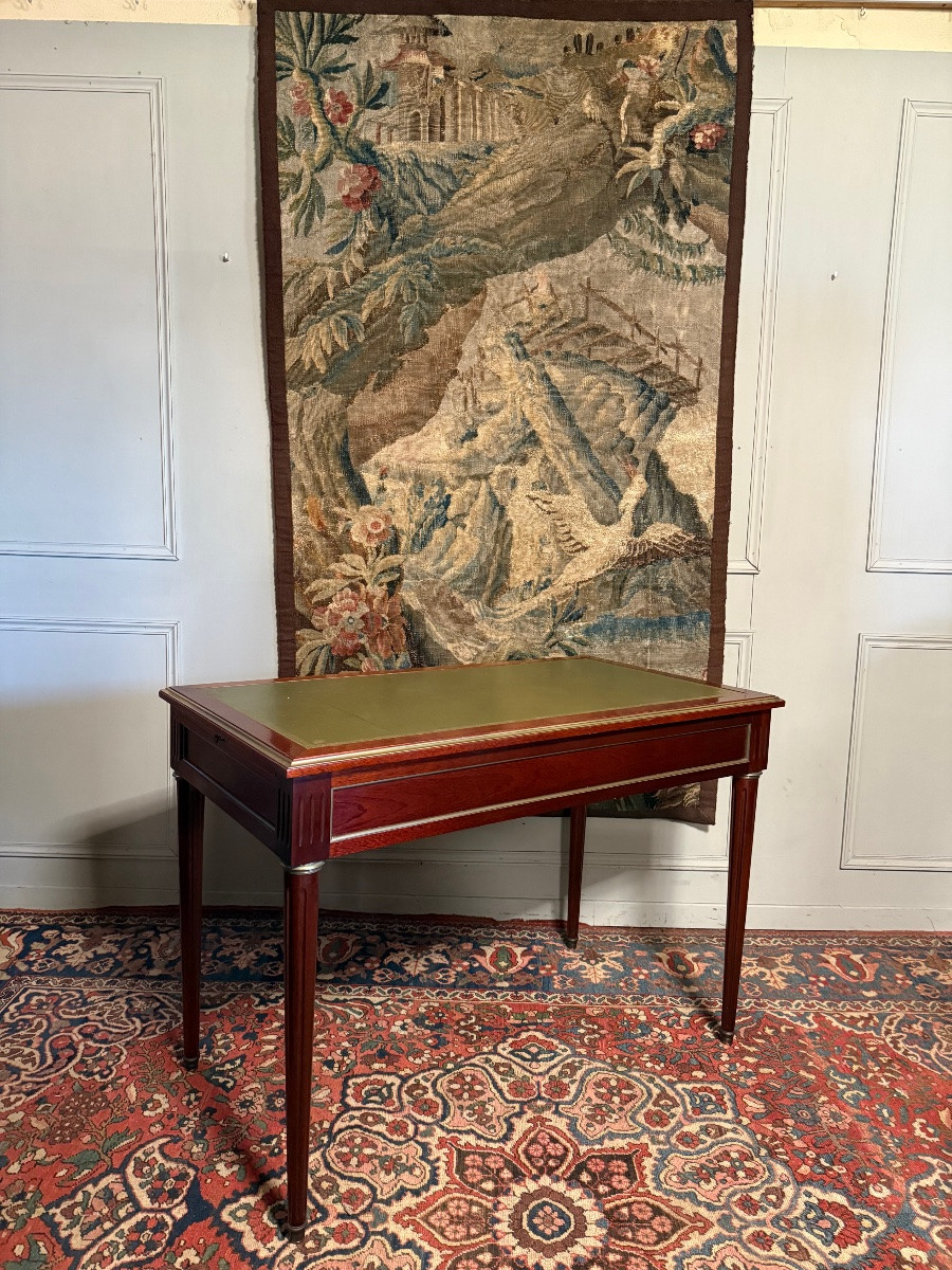 Louis XVI Style Mahogany Desk-photo-3