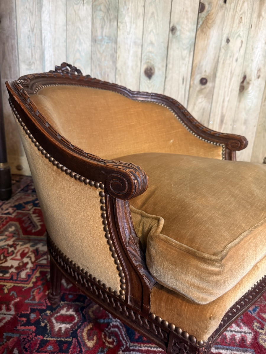 Duchesse Brisée In The Louis XVI Style In Natural Wood.-photo-1