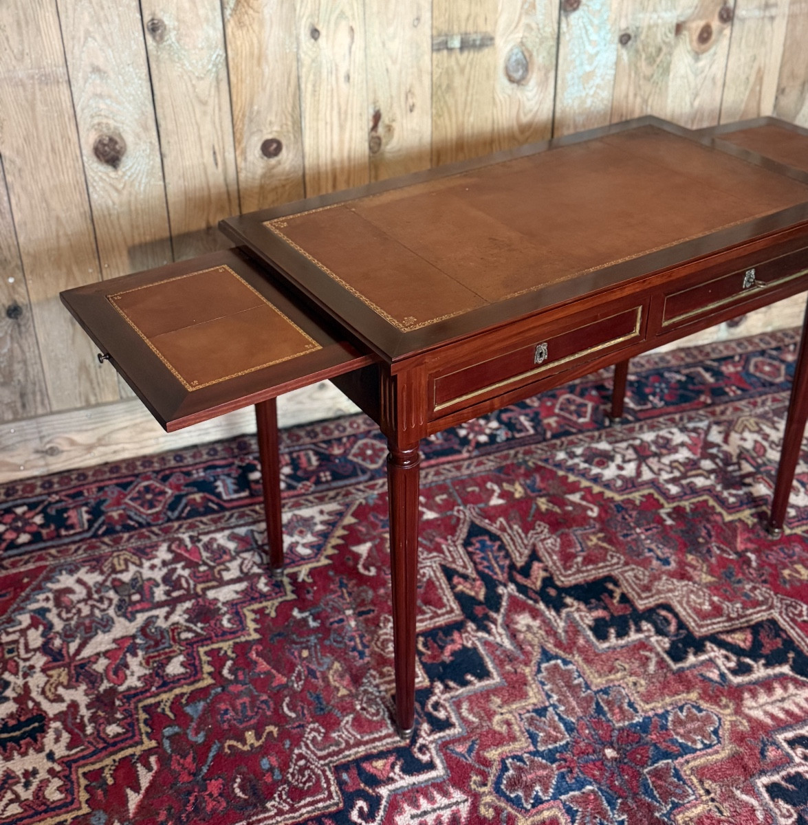 Louis XVI Style Mahogany Desk.-photo-2