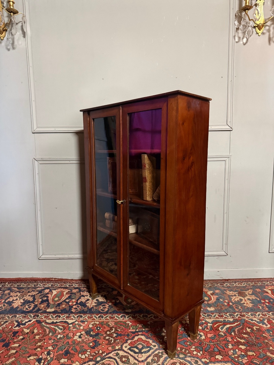 Petite vitrine en acajou d'époque XIX ème. -photo-3