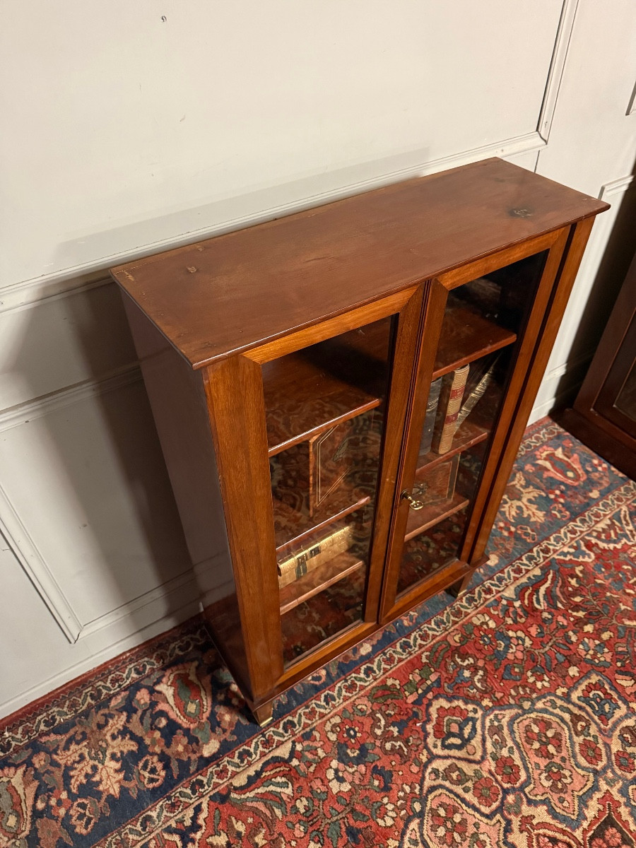 Petite vitrine en acajou d'époque XIX ème. -photo-1