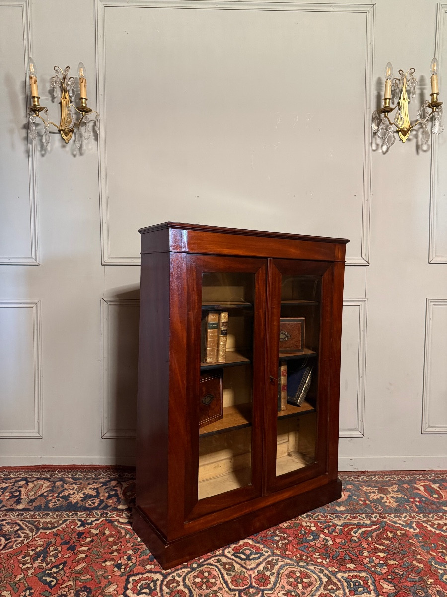Petite  vitrine en acajou d' époque XIX ème -photo-2