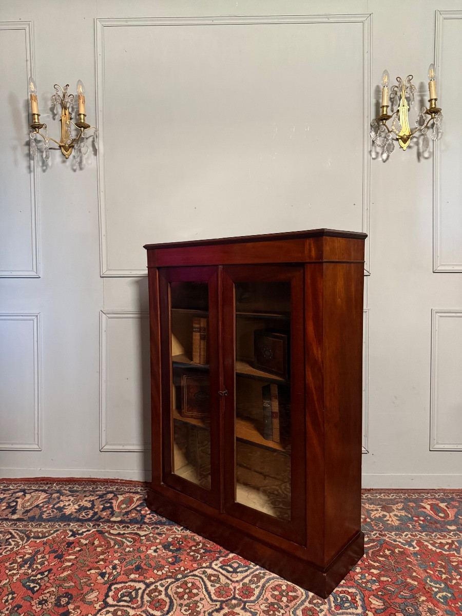 Petite  vitrine en acajou d' époque XIX ème -photo-3