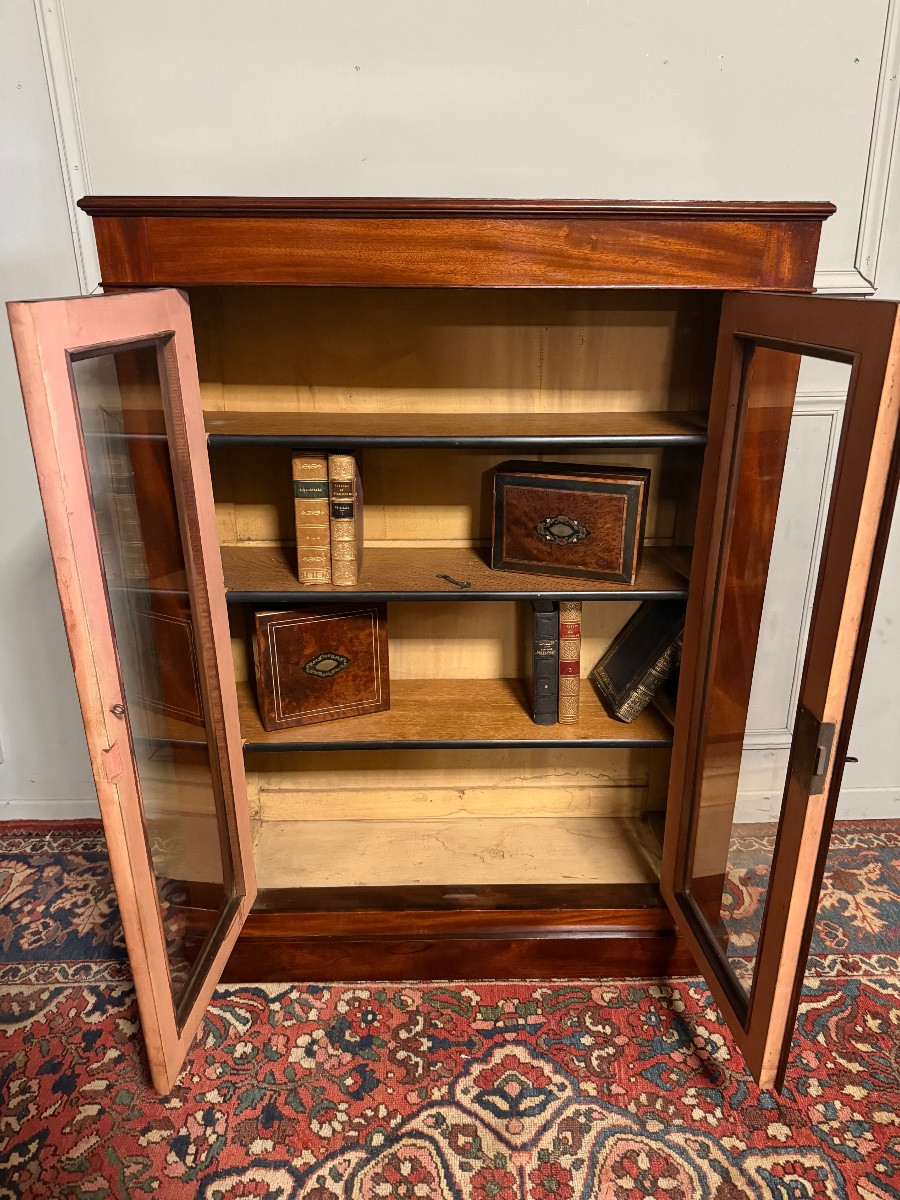 Petite  vitrine en acajou d' époque XIX ème -photo-4