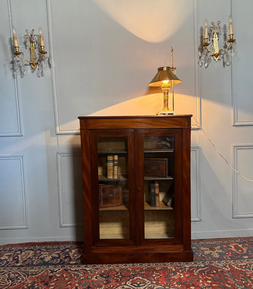 Petite  vitrine en acajou d' époque XIX ème -photo-2