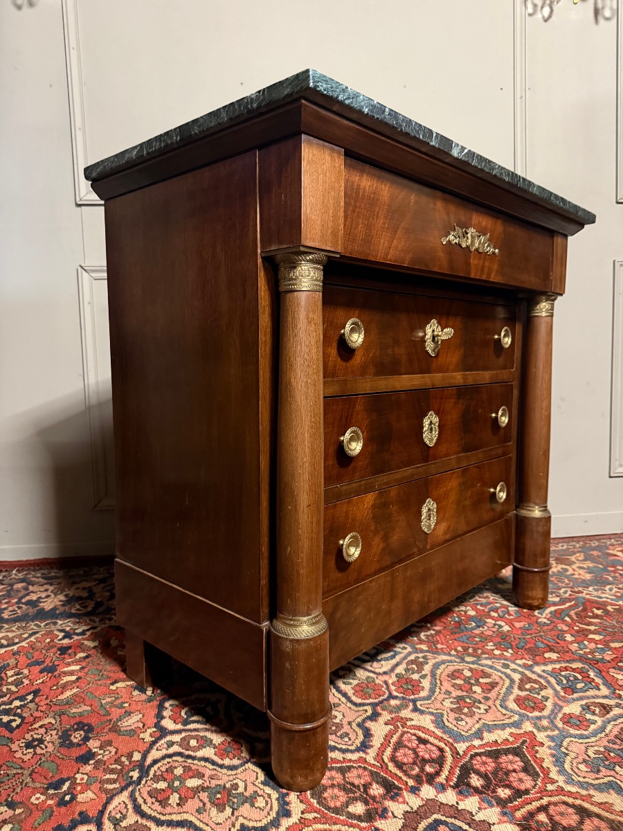 Petite commode de style Empire en acajou. -photo-4