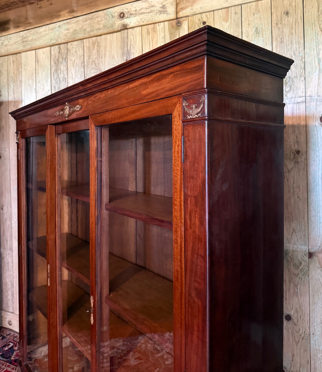 Empire-style Mahogany Bookcase. -photo-2