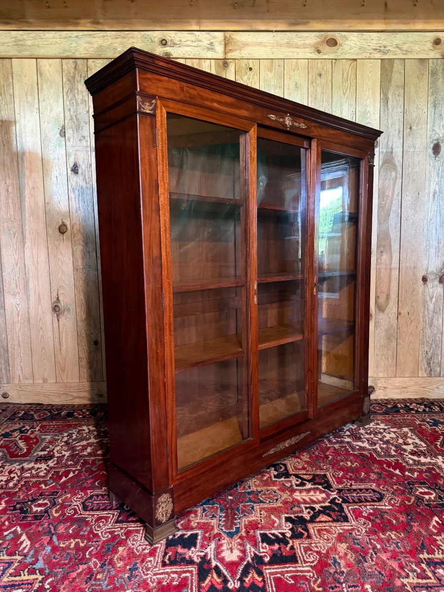 Empire-style Mahogany Bookcase. -photo-4