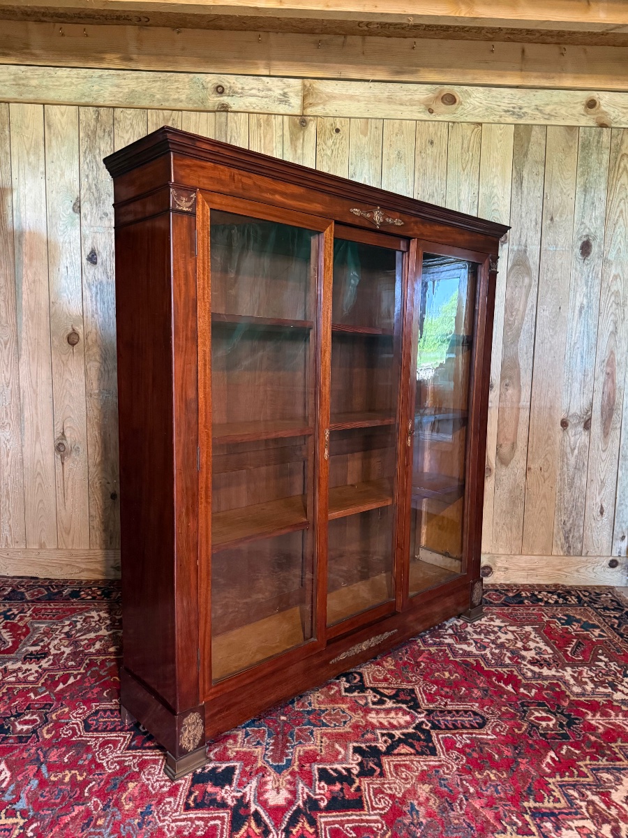 Empire-style Mahogany Bookcase. -photo-1