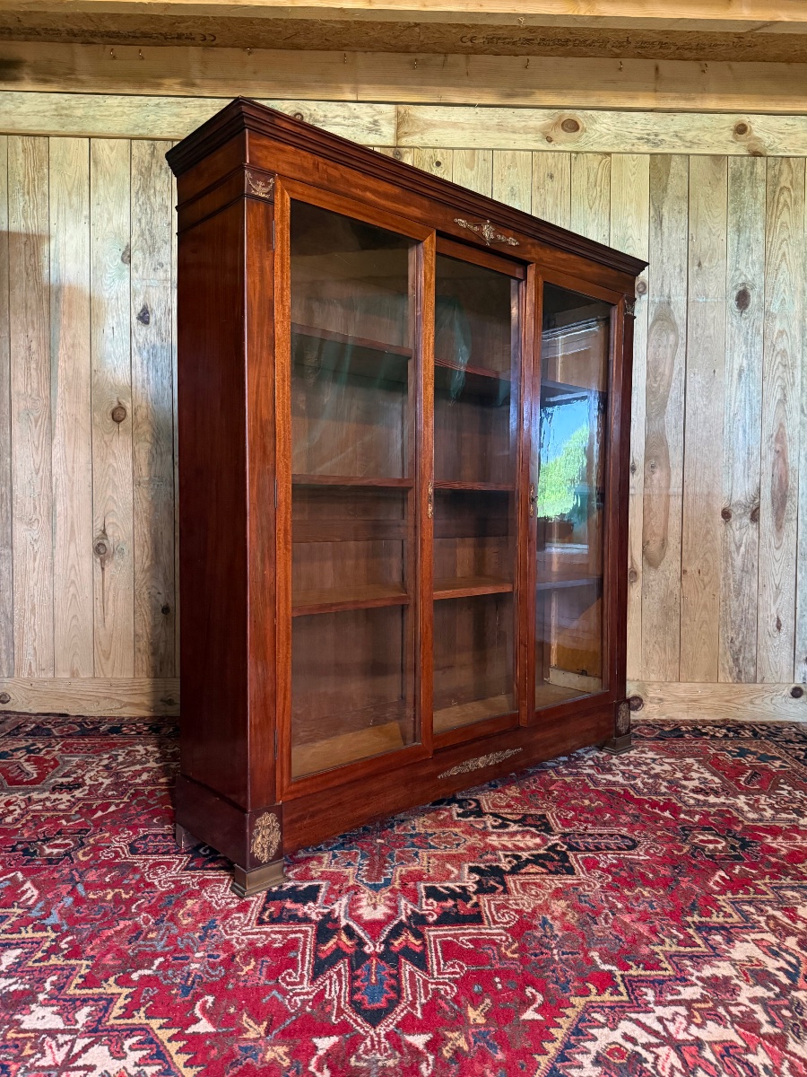 Empire-style Mahogany Bookcase. -photo-2
