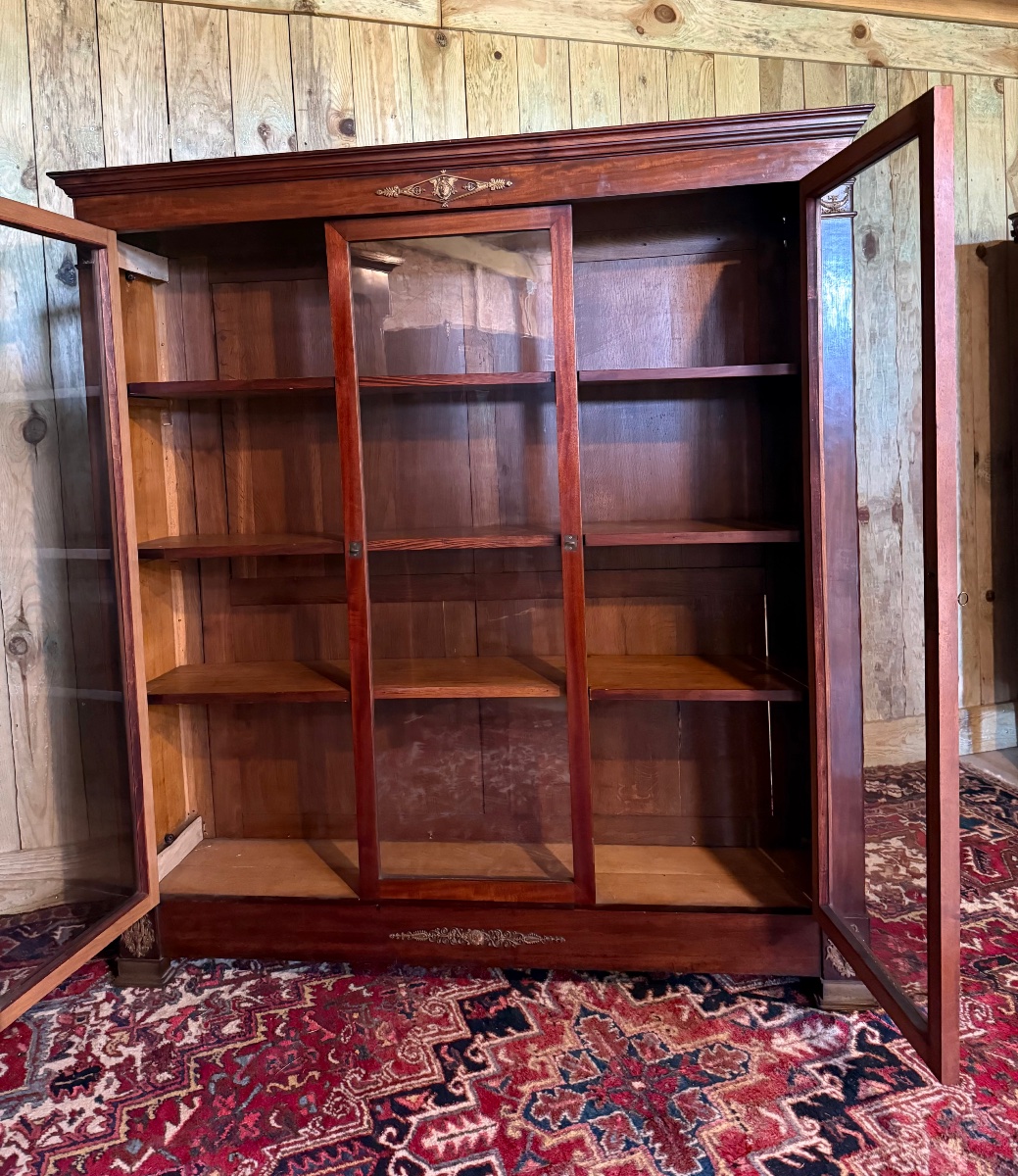 Empire-style Mahogany Bookcase. -photo-3
