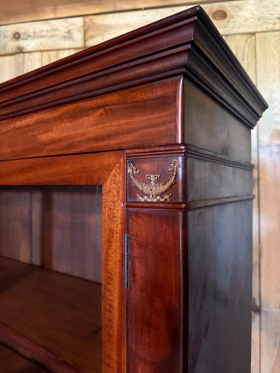 Empire-style Mahogany Bookcase. -photo-5