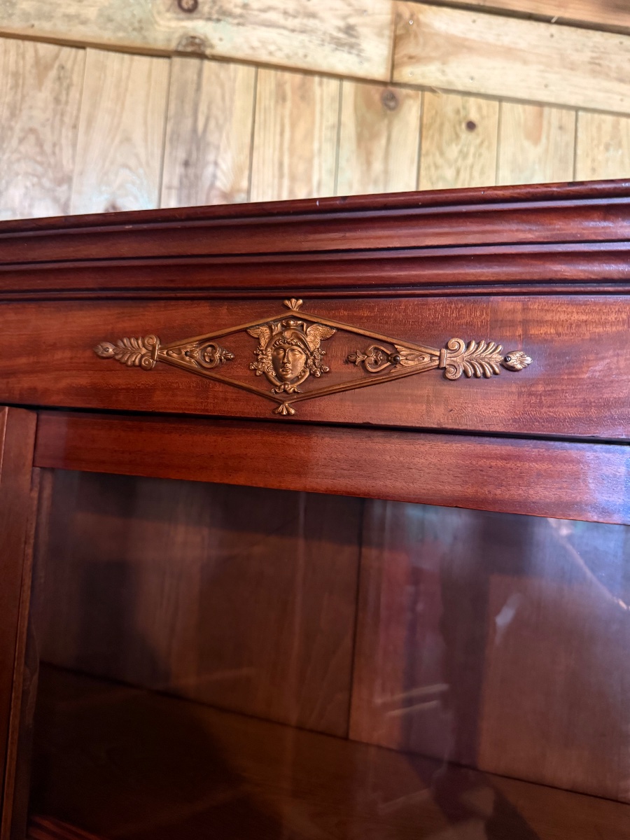 Empire-style Mahogany Bookcase. -photo-6