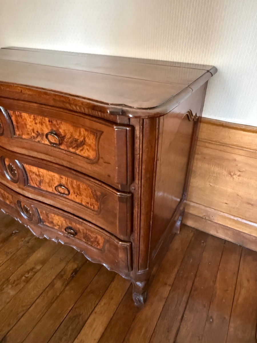 Commode d'époque XVIII ème en bois naturel. -photo-2