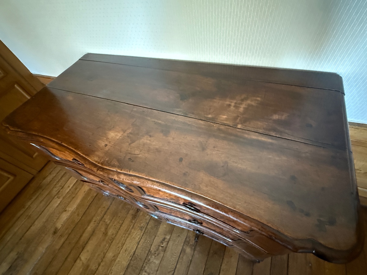Commode d'époque XVIII ème en bois naturel. -photo-3