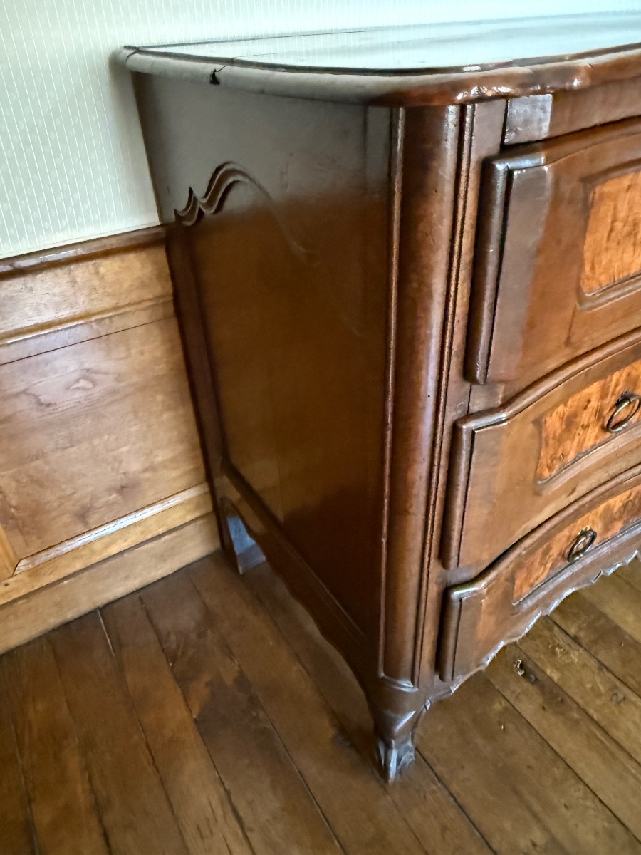 Commode d'époque XVIII ème en bois naturel. -photo-2