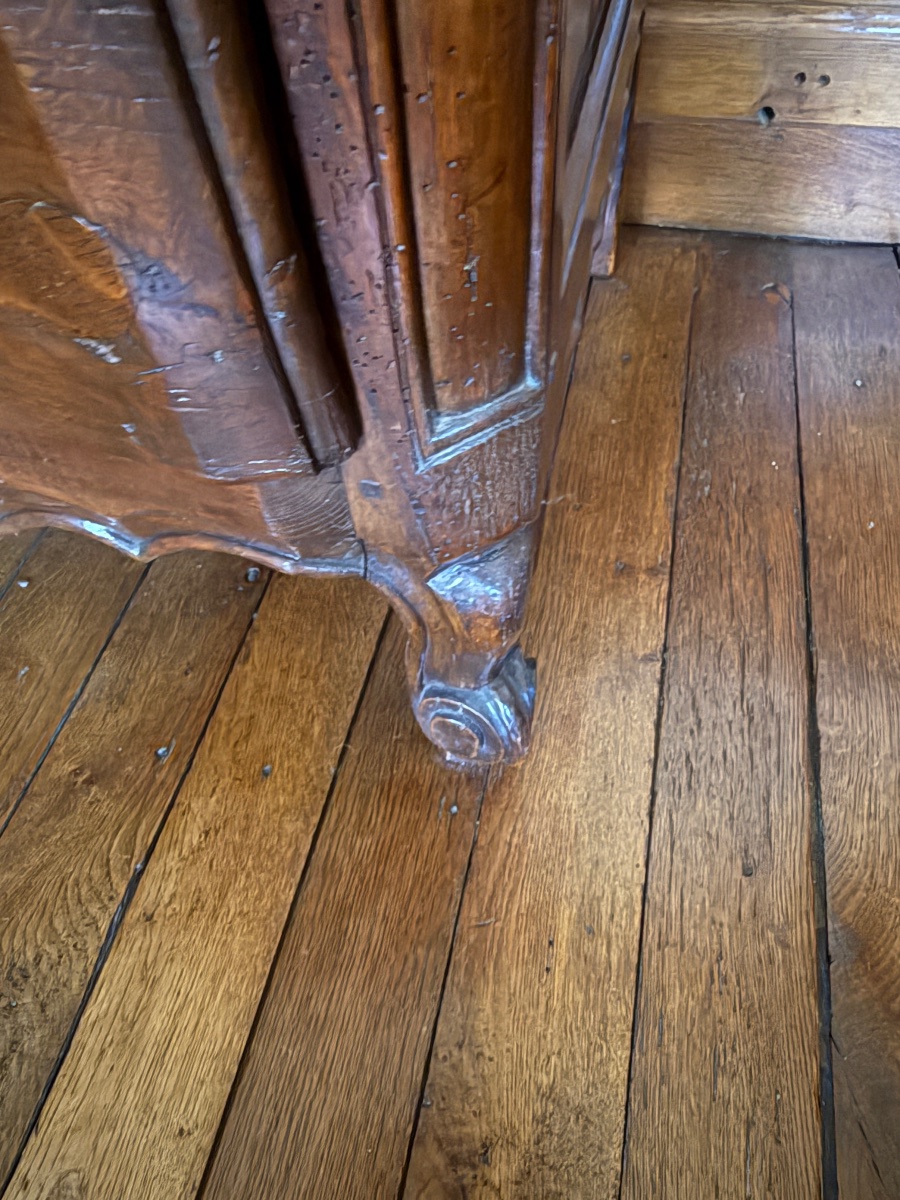 Commode d'époque XVIII ème en bois naturel. -photo-3