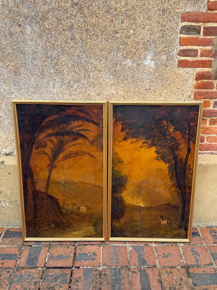 Set Of Four Cordoba Leather Panels. -photo-4