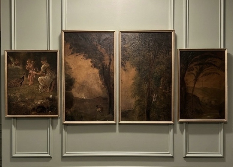 Set Of Four Cordoba Leather Panels. 