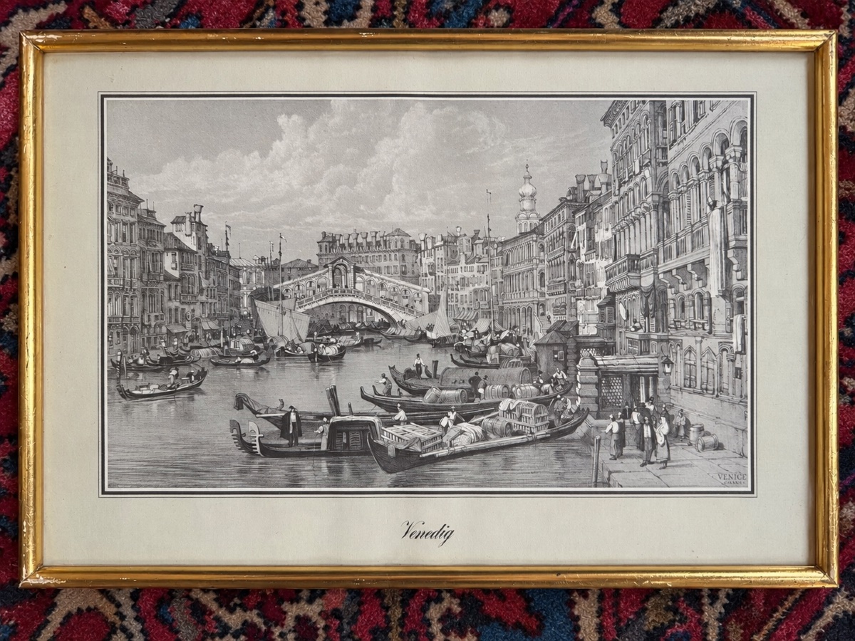 Set Of 8 Antique Engravings – Views Of Cities Around The World – Gilded Frames-photo-2