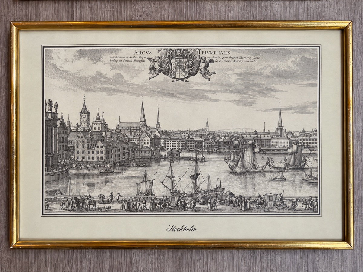 Set Of 8 Antique Engravings – Views Of Cities Around The World – Gilded Frames-photo-4