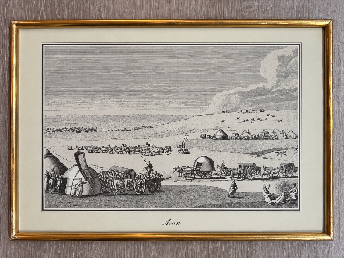 Set Of 8 Antique Engravings – Views Of Cities Around The World – Gilded Frames-photo-5