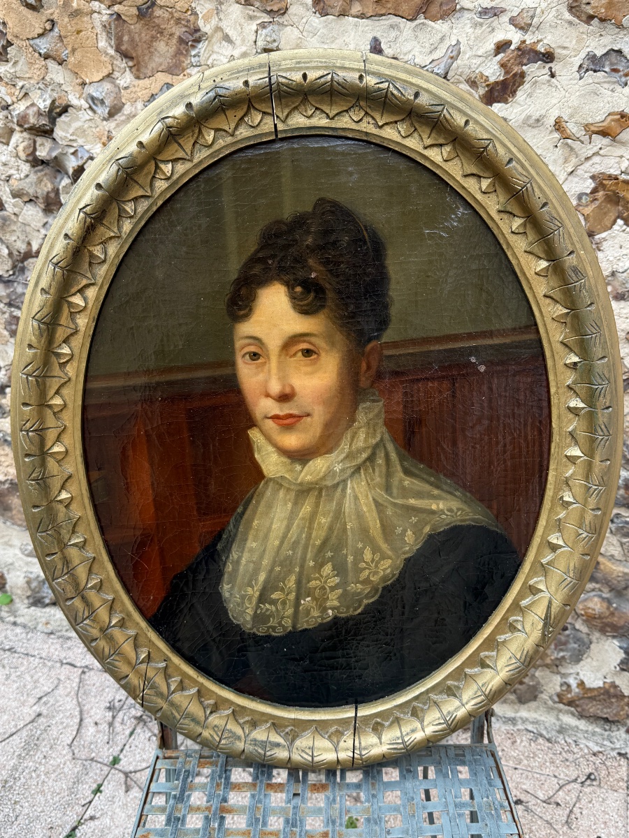 Portrait Of A Woman Of Distinction. Oil On Canvas. 19th Century. -photo-3