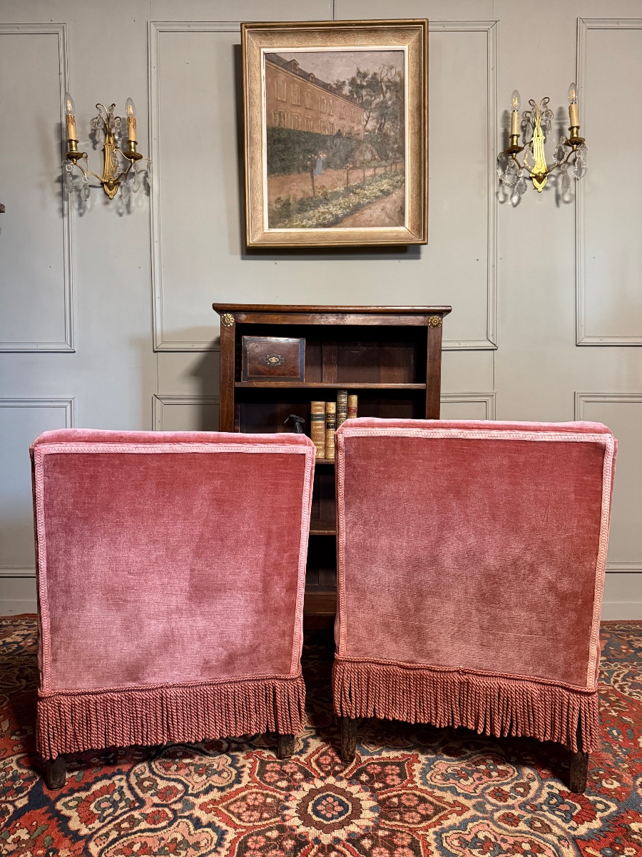 Pair Of Napoleon III-era Armchairs-photo-1