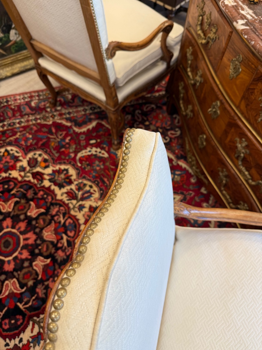 Pair Of Regency-style Armchairs From The 20th Century -photo-1