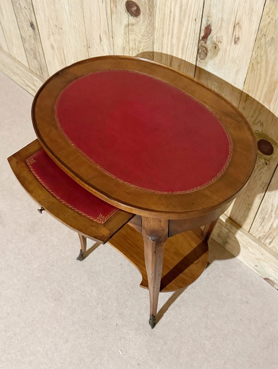 Louis XV-style Chest-of-drawers Table With Writing Desk -photo-3