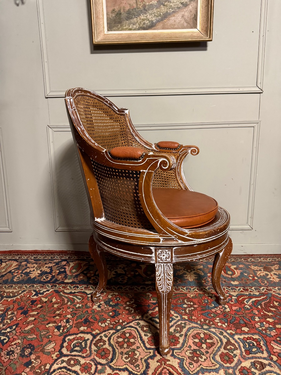Fauteuil de bureau tournant de style Louis XV -photo-3