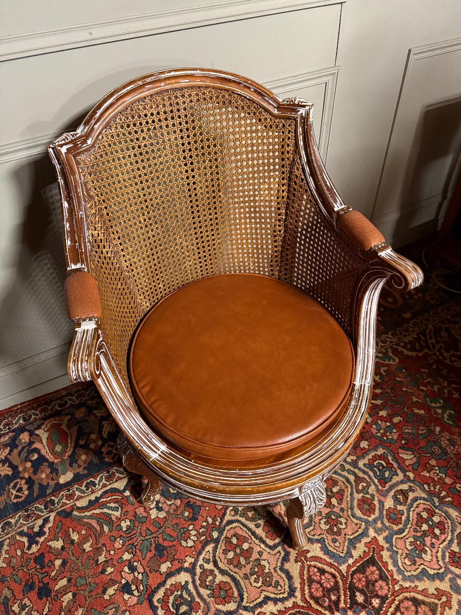 Fauteuil de bureau tournant de style Louis XV -photo-4