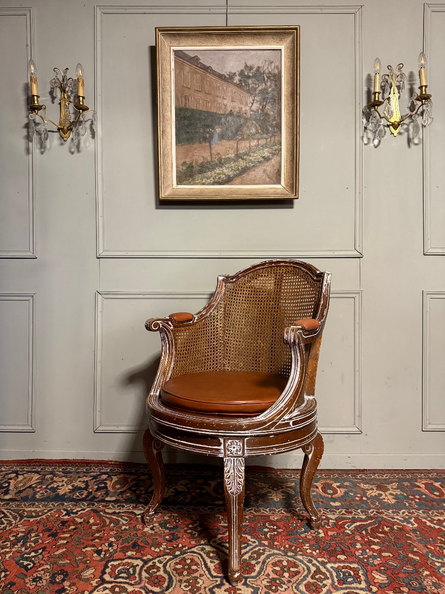 Fauteuil de bureau tournant de style Louis XV 