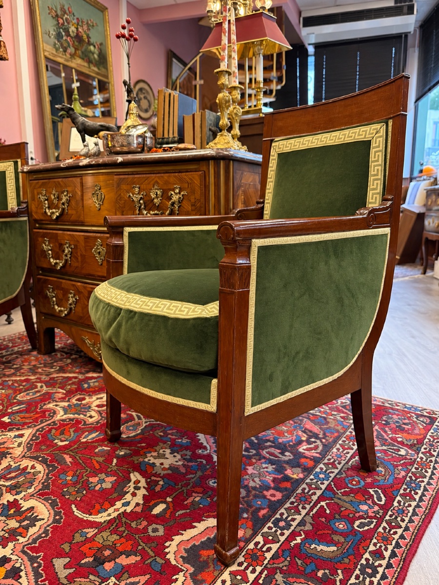 Paire de bergères d’époque Consulat -photo-3