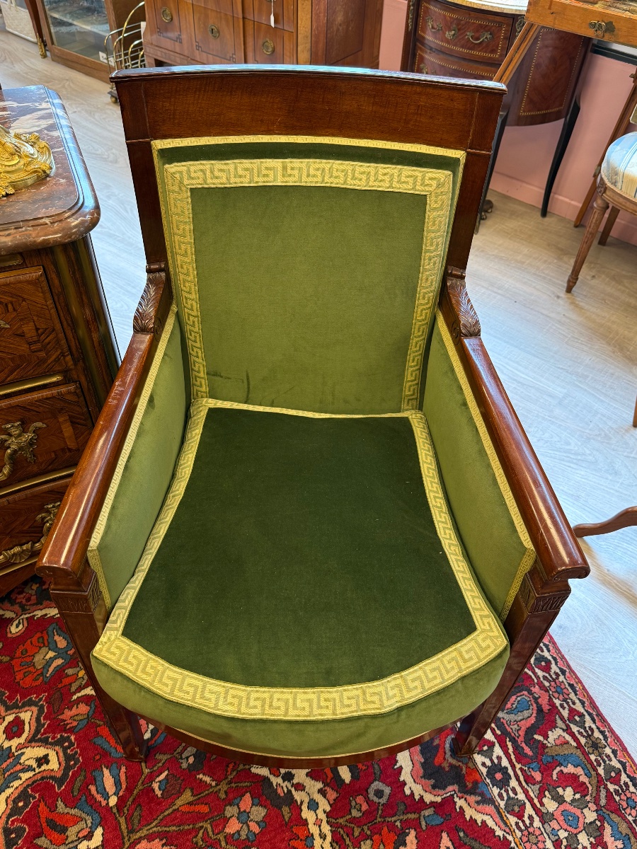Paire de bergères d’époque Consulat -photo-3