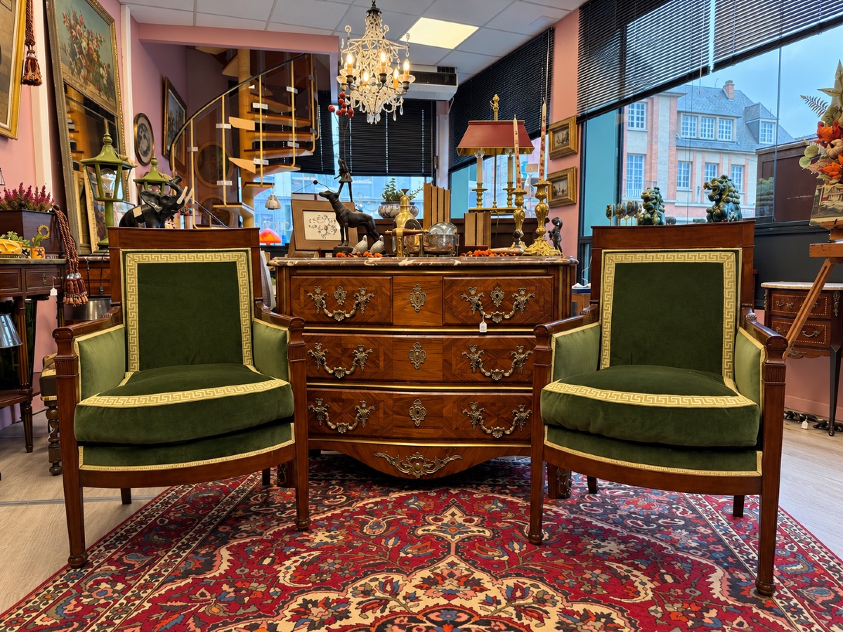Paire de bergères d’époque Consulat 