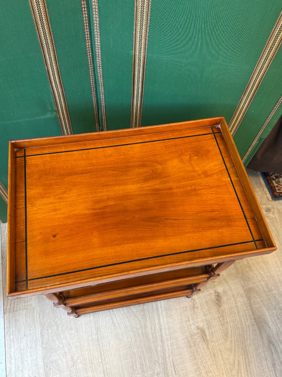 Natural Wood Side Table -photo-1