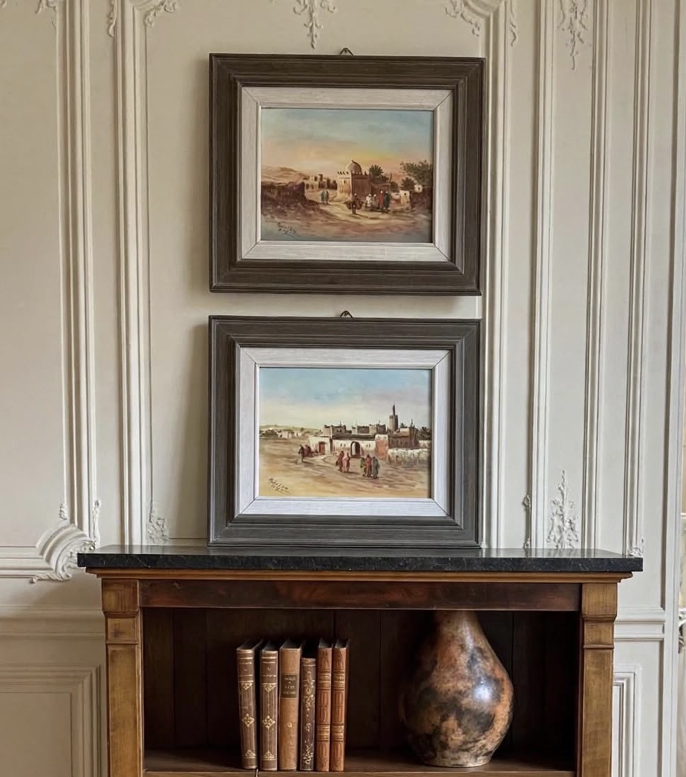 Paire de huiles sur toile orientales d’époque XX ème 