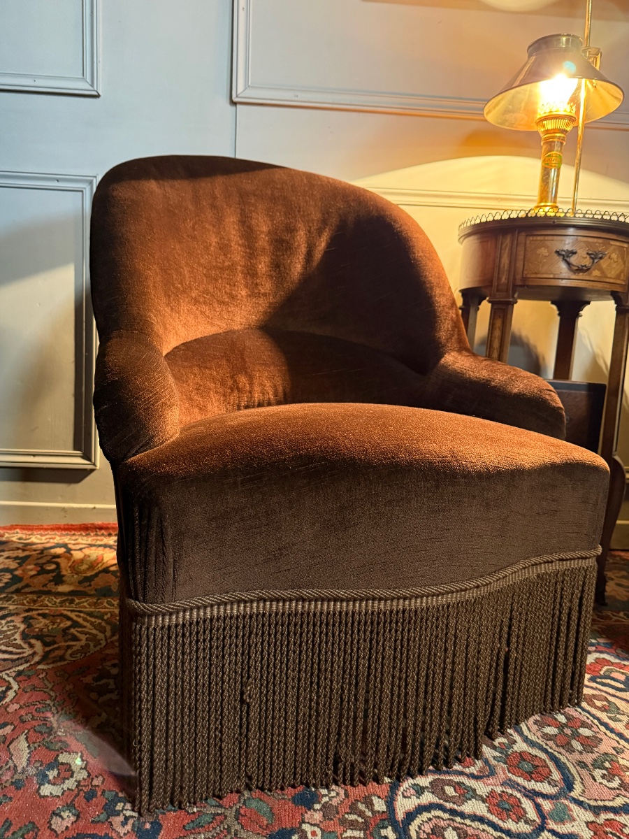 Paire de chauffeuses de style Napoléon III -photo-3