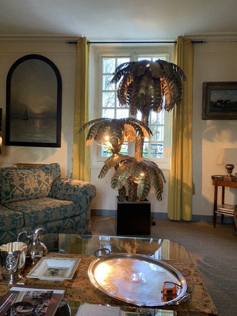 Floor Lamp Tree Palm Trees.maison Jansen Paris 1970-photo-1