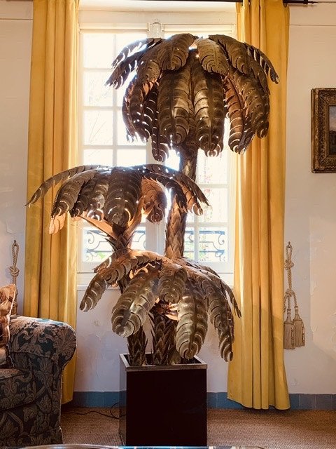 Floor Lamp Tree Palm Trees.maison Jansen Paris 1970