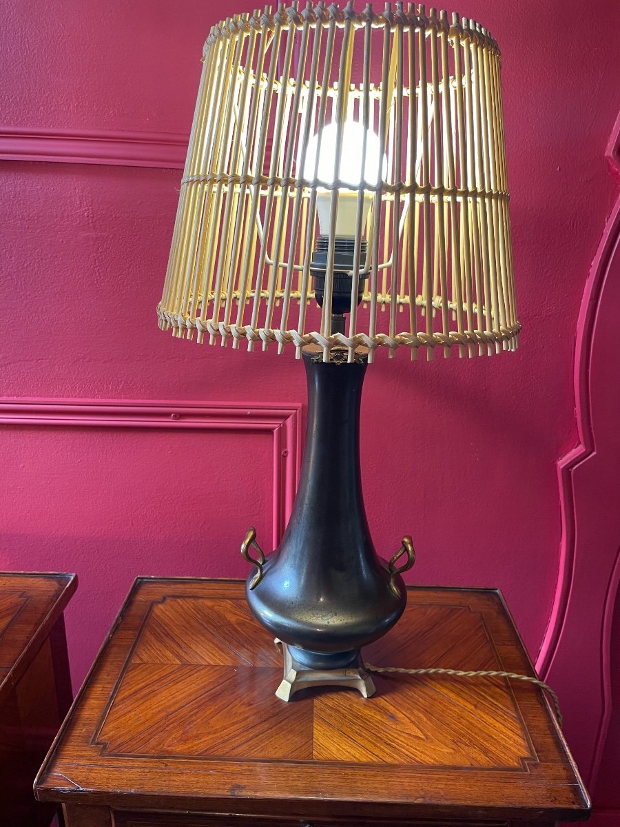 Pair Of Napoleon III Period Baluster Lamps.-photo-4