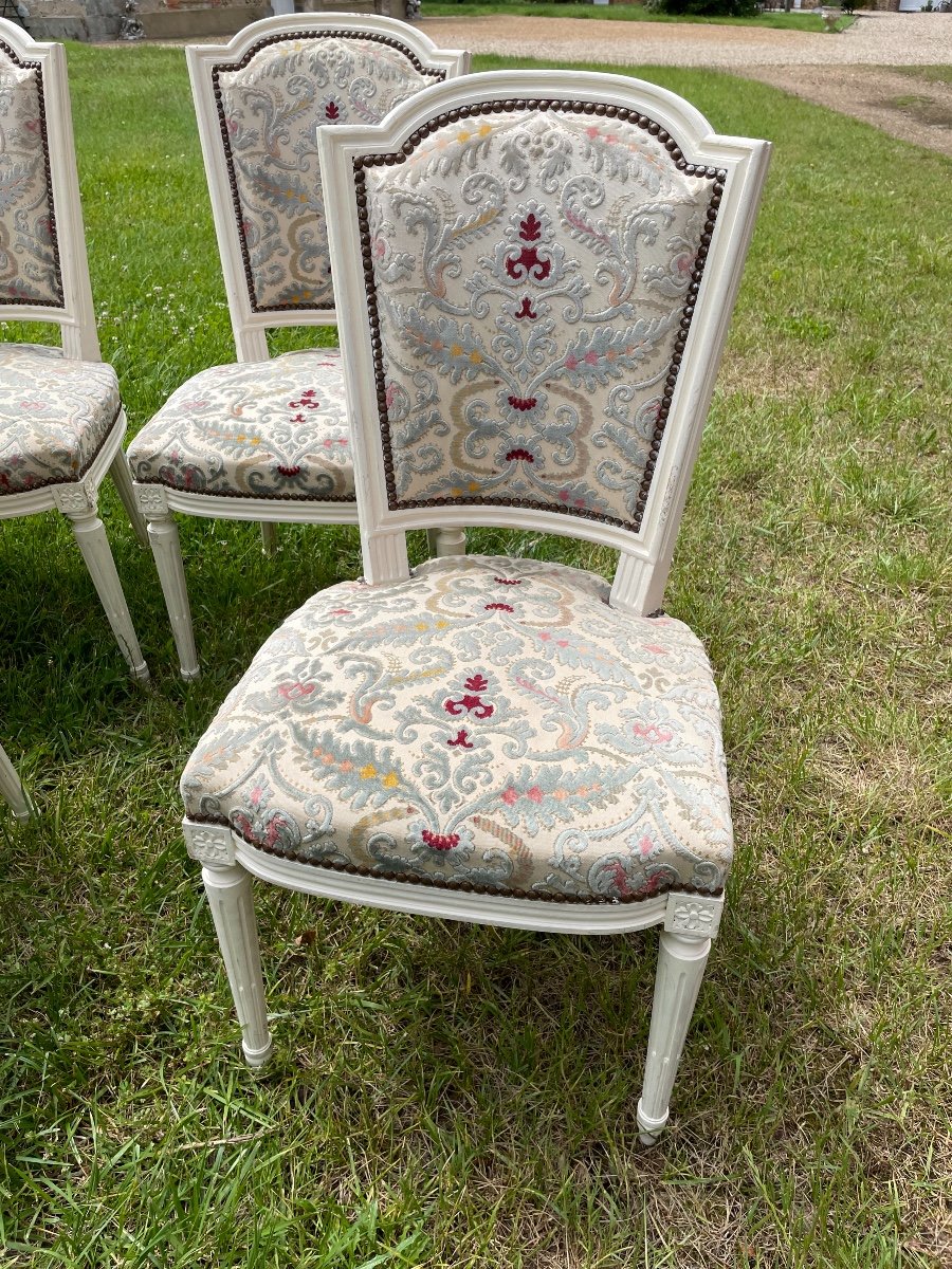 Suite Of Eight Louis XVI Style Chairs.-photo-3