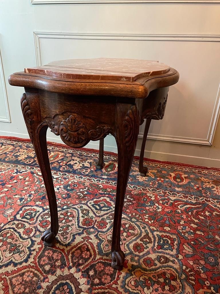 Middle Table / Living Room Table Louis XV Style, In Natural Wood.-photo-4