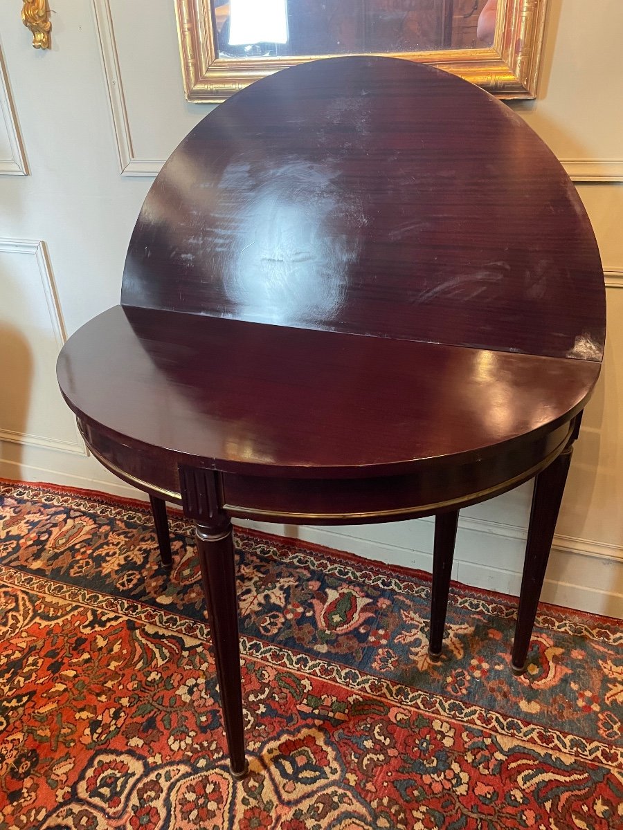 Louis XVI Style Half Moon Table-photo-1