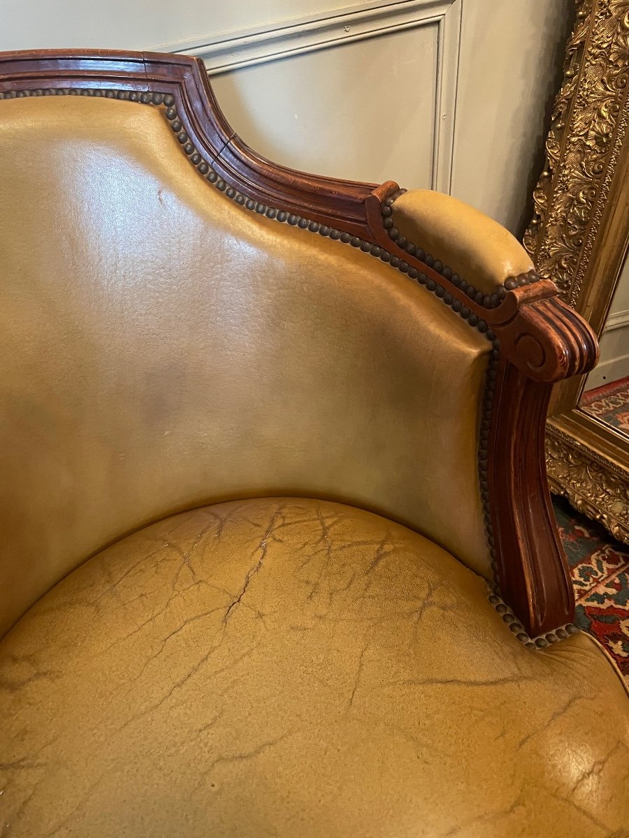 Louis XVI Style Revolving Office Armchair-photo-2