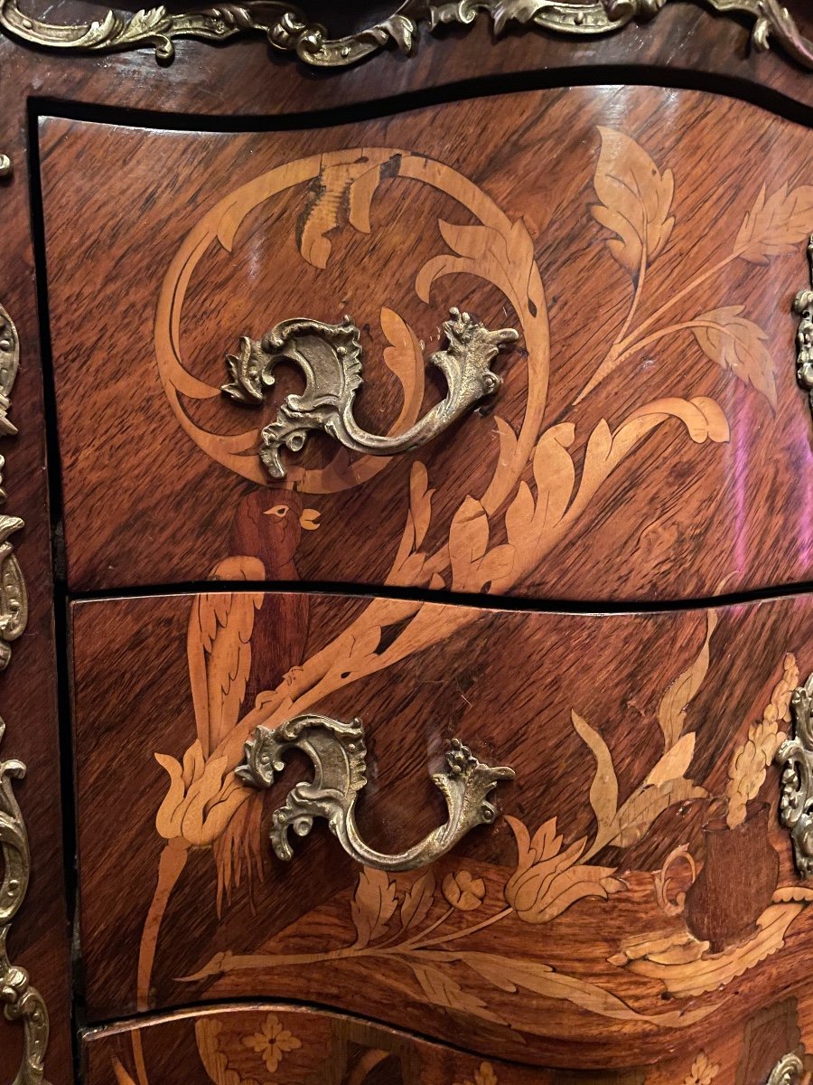 Napoleon III Commode In Marquetry-photo-7