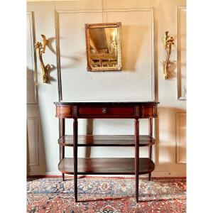 Louis XVI Style Half-moon Console In Mahogany.