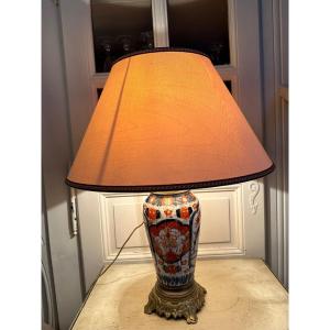 Imari Porcelain Lamp (japan) 19th Century. 